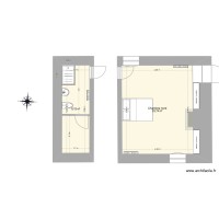 chambre nord et salle de bain