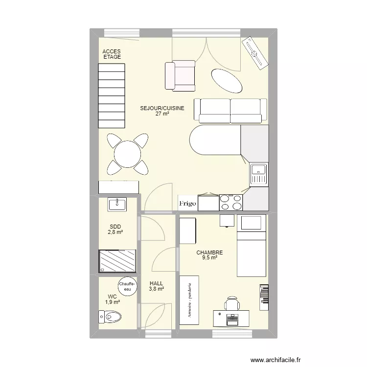 CHEE DE WAVRE BAS. Plan de 