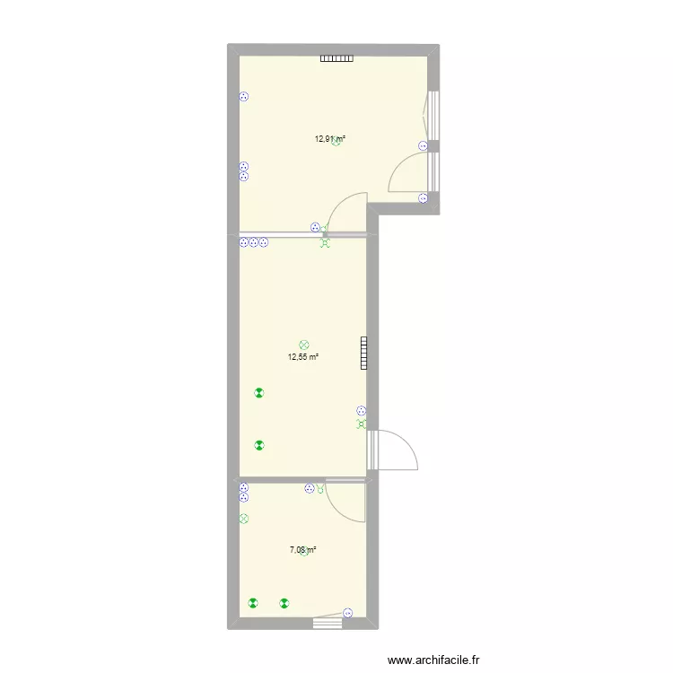 V&eacute;rines extension - &eacute;lectricit&eacute;. Plan de 