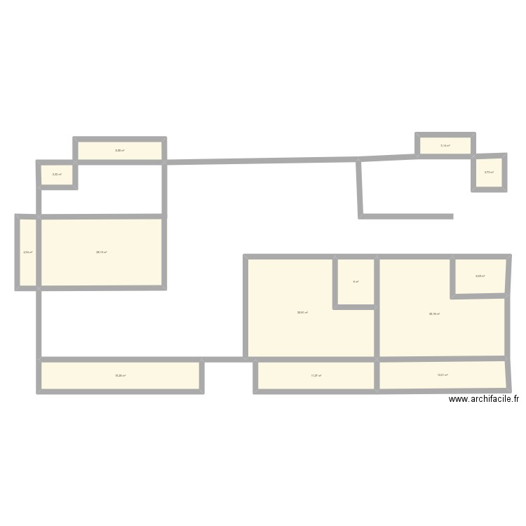 ma pre maison. Plan de 13 pièces et 168 m2