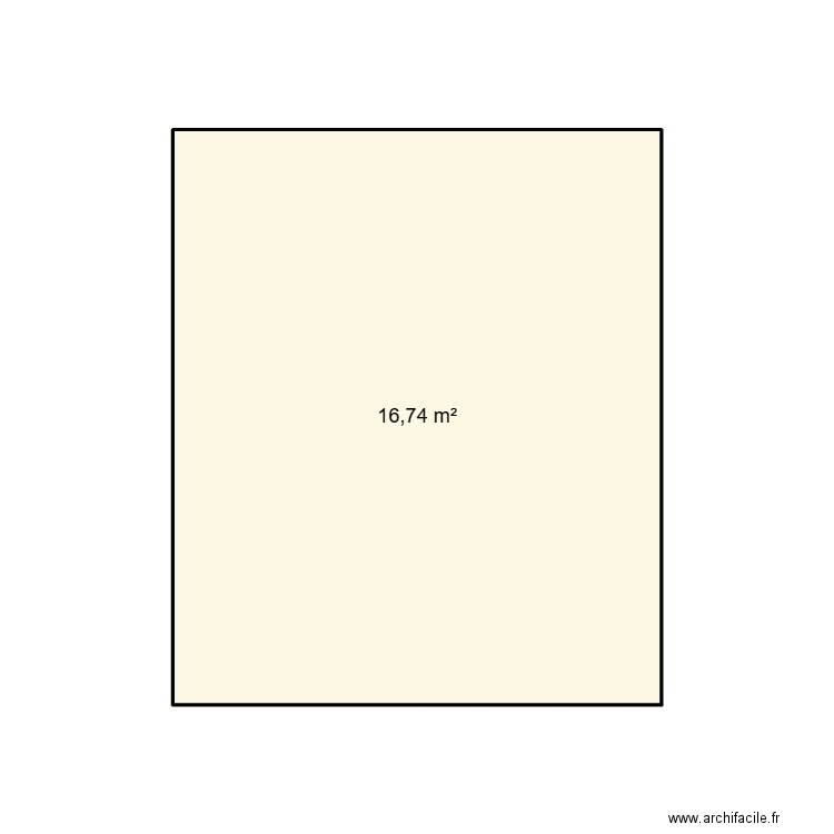plan. Plan de 1 pièce et 17 m2