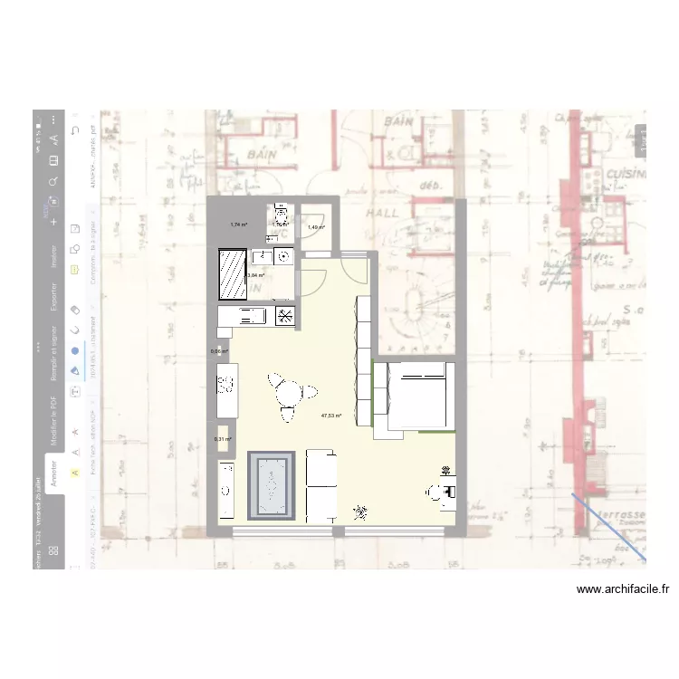 Projet JEN La Cambre v01. Plan de 