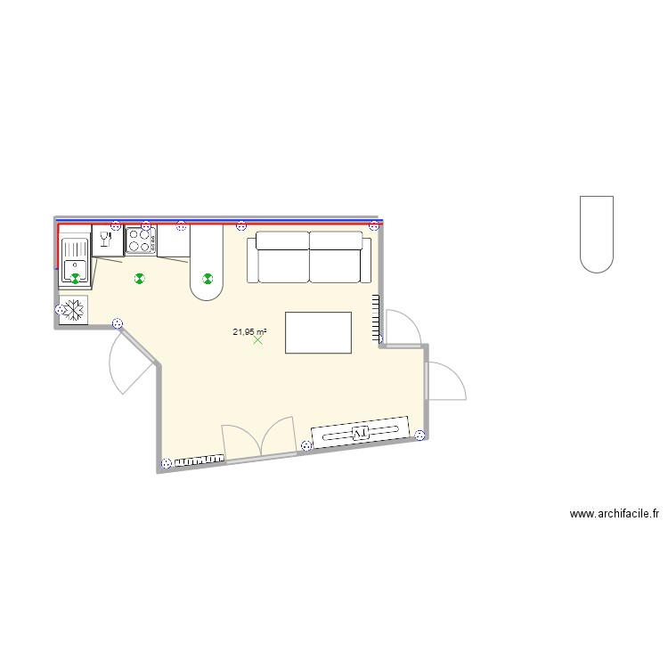 Cuisine. Plan de 0 pièce et 0 m2