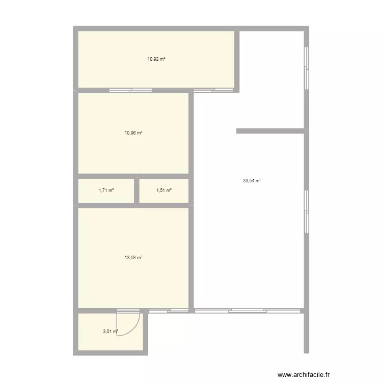 app 2 jules. Plan de 7  et 75 m²