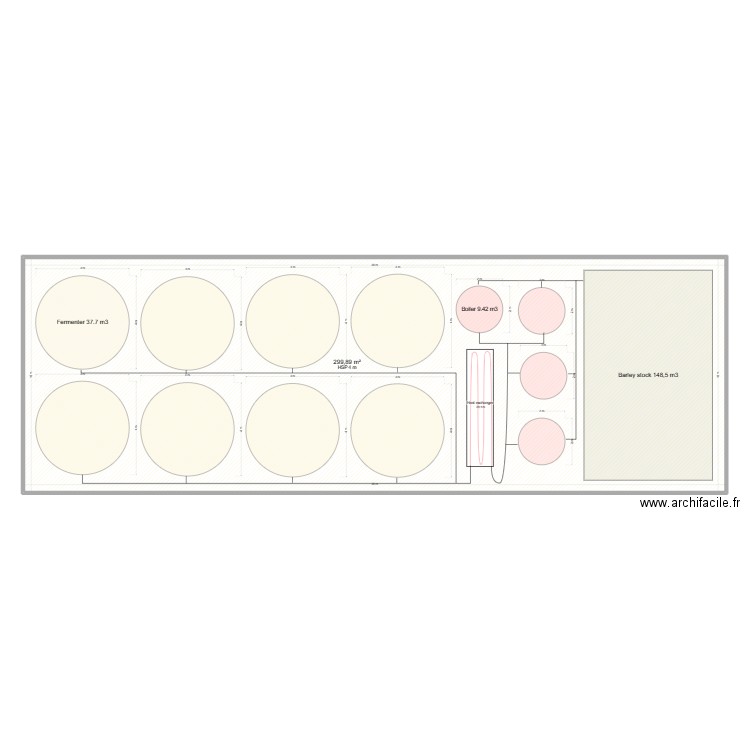 Beer Factory. Plan de 1 pièce et 300 m2