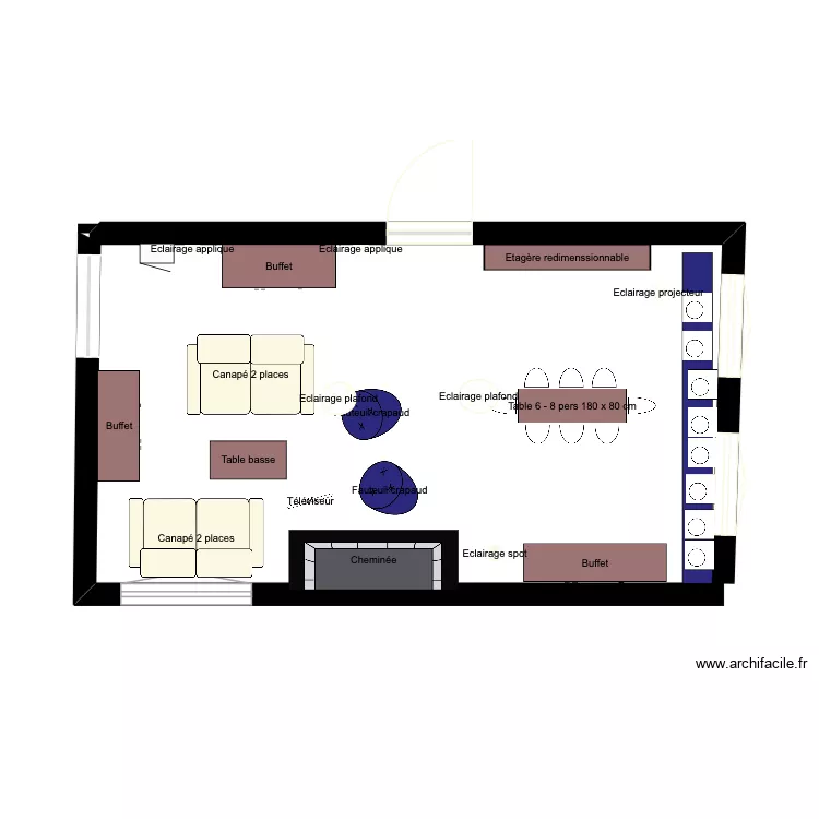 salon salle à manger. Plan de salon salle à manger. Plan de