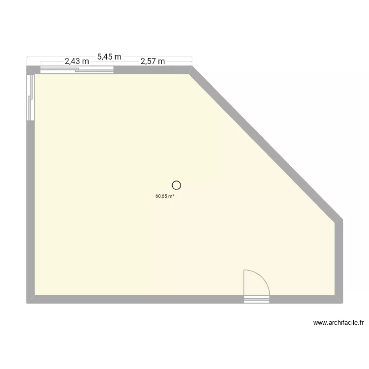 &Eacute;picerie. Plan de 1  et 61 m²