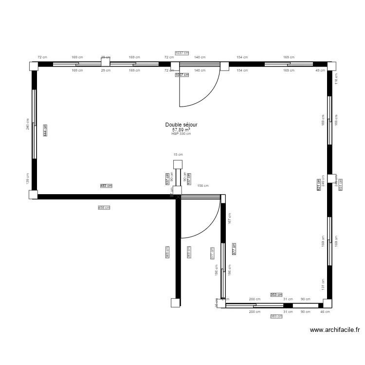 PLAN DU SALON ET DE LA SALLE A MANGER. Plan de 