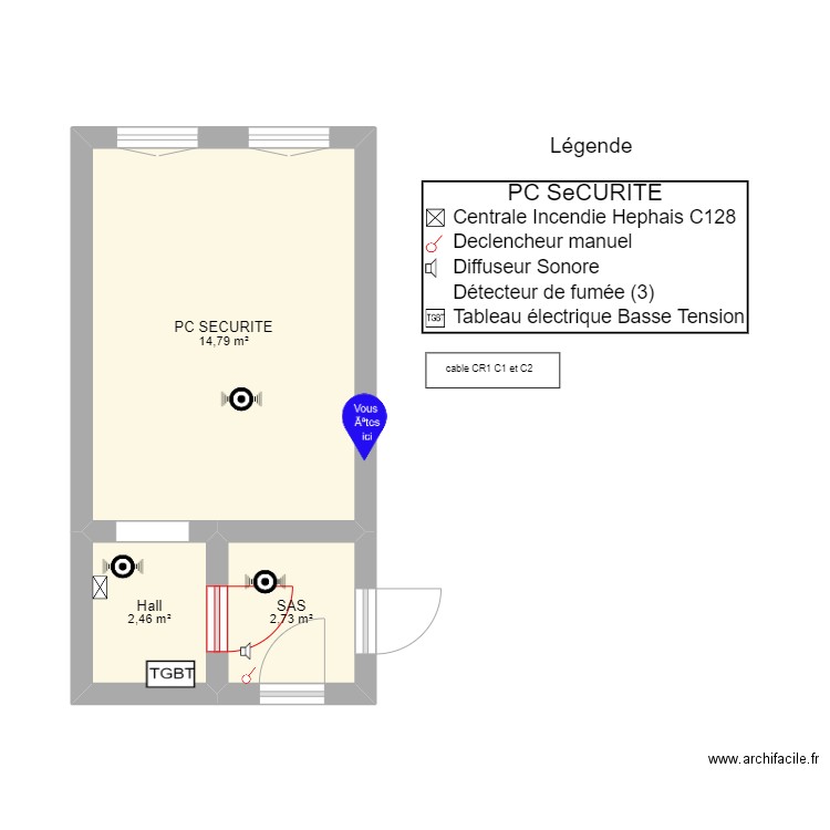 Plan PC SECURITE. Plan de 0 pièce et 0 m2