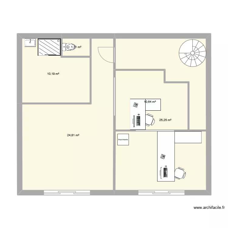 Bureau mezzanine. Plan de 5 et 72 m² Bureau mezzanine. Plan de 5 et 72 m²