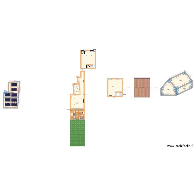 beaudoul. Plan de 18 pièces et 129 m2