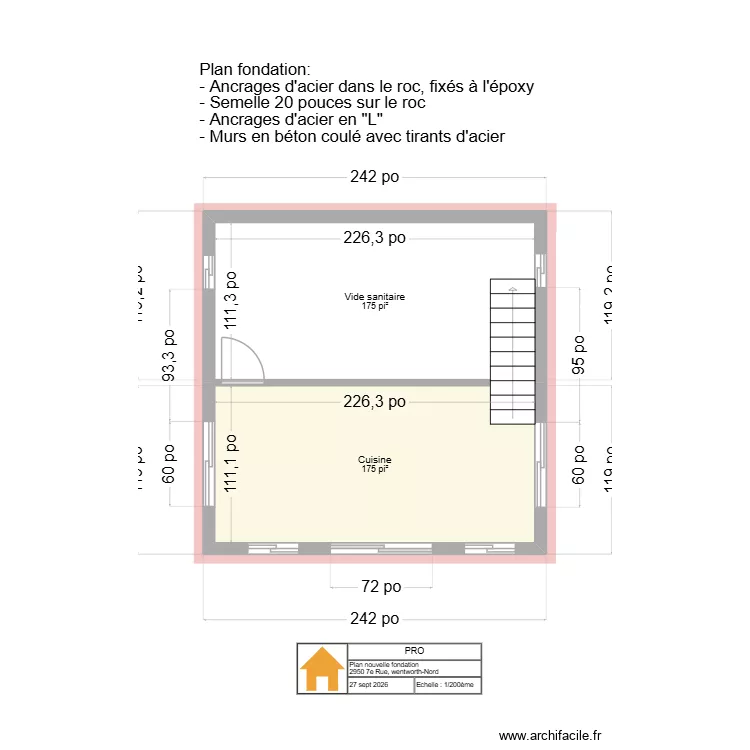 Agrandissement 2950. Plan de 2 Pièces et 32 m²