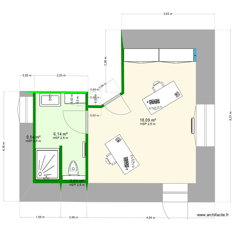 Salle de bain 5. Plan de 0 pièce et 0 m2
