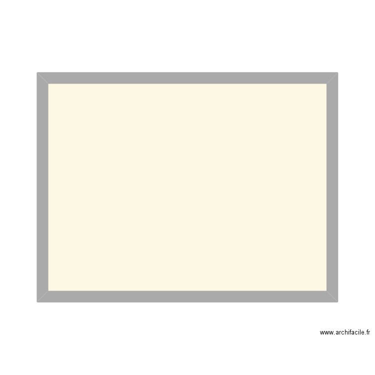 Plan pièce vierge 1/50. Plan de 1 pièce et 32 m2
