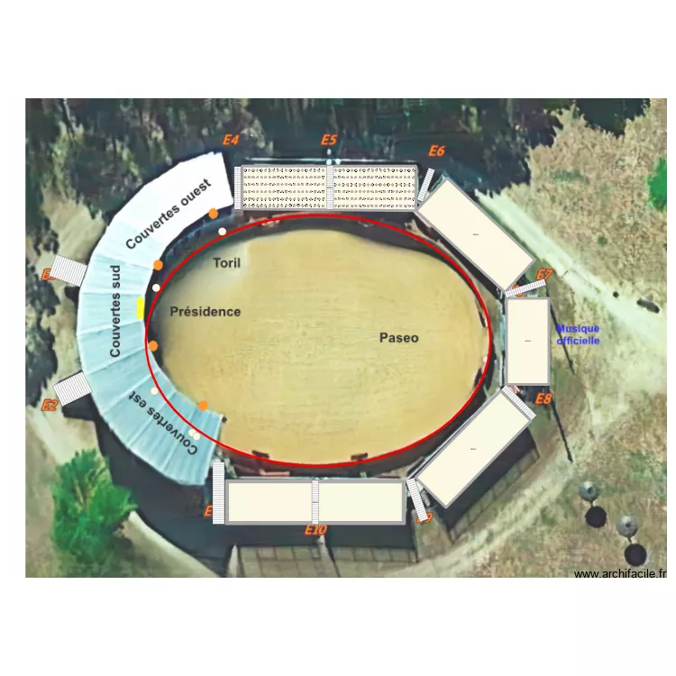 Ar&egrave;nes Jean Sango Captieux 0. Plan de 5 pièces et 368 m²