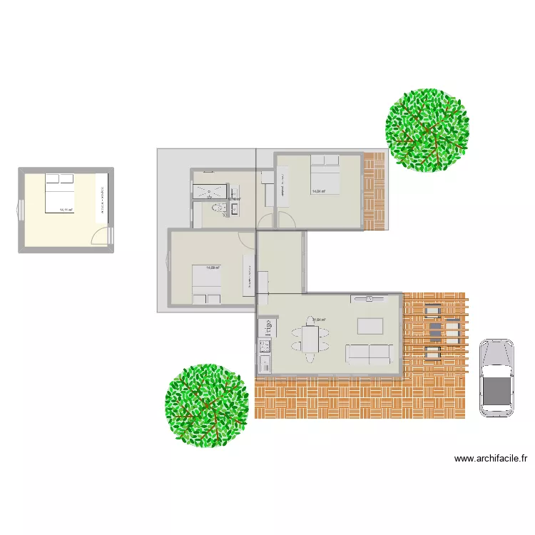 bungalow2. Plan de 