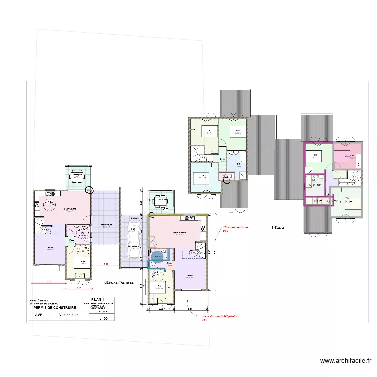 V2 PC Martin. Plan de 