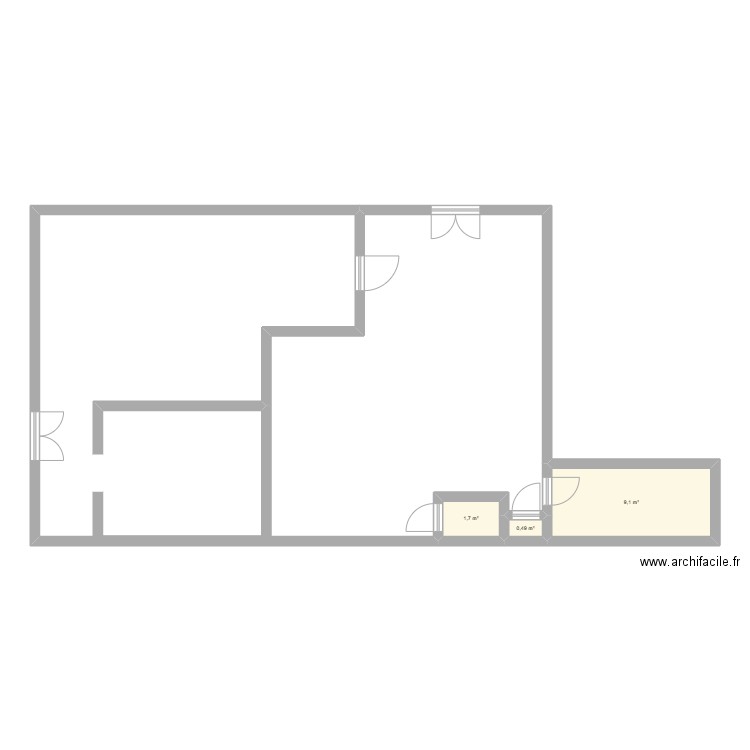 a00. Plan de 3 pièces et 11 m2