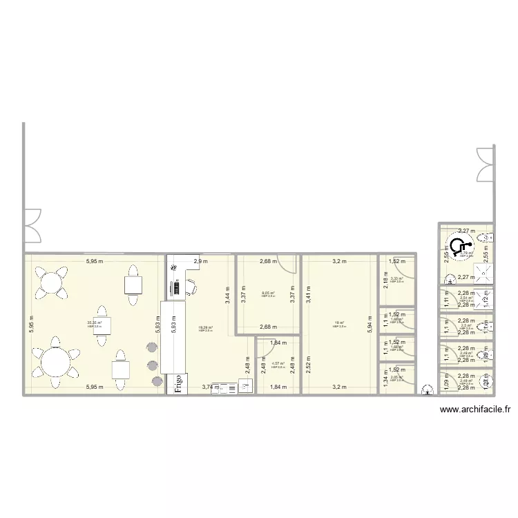 chpka 2. Plan de 14  et 112 m²