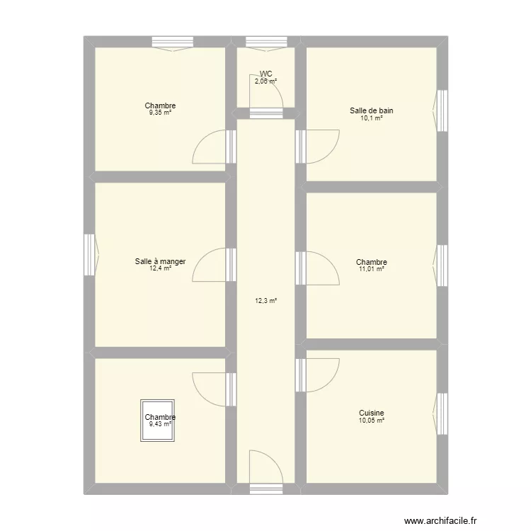appartement la vierge. Plan de 