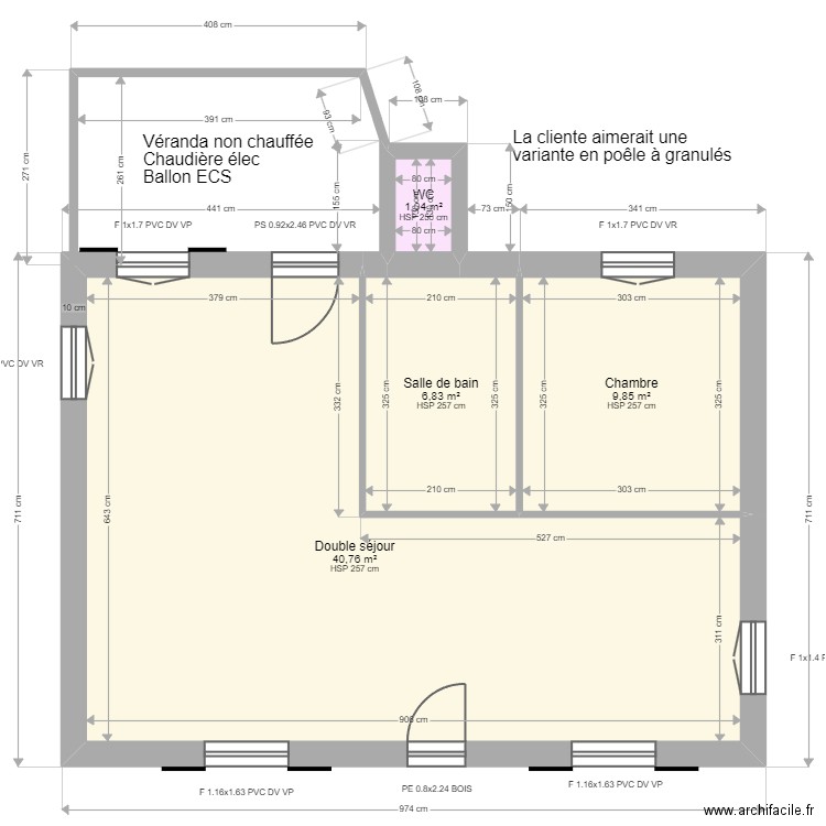 ML23053454. Plan de 4 pièces et 58 m2