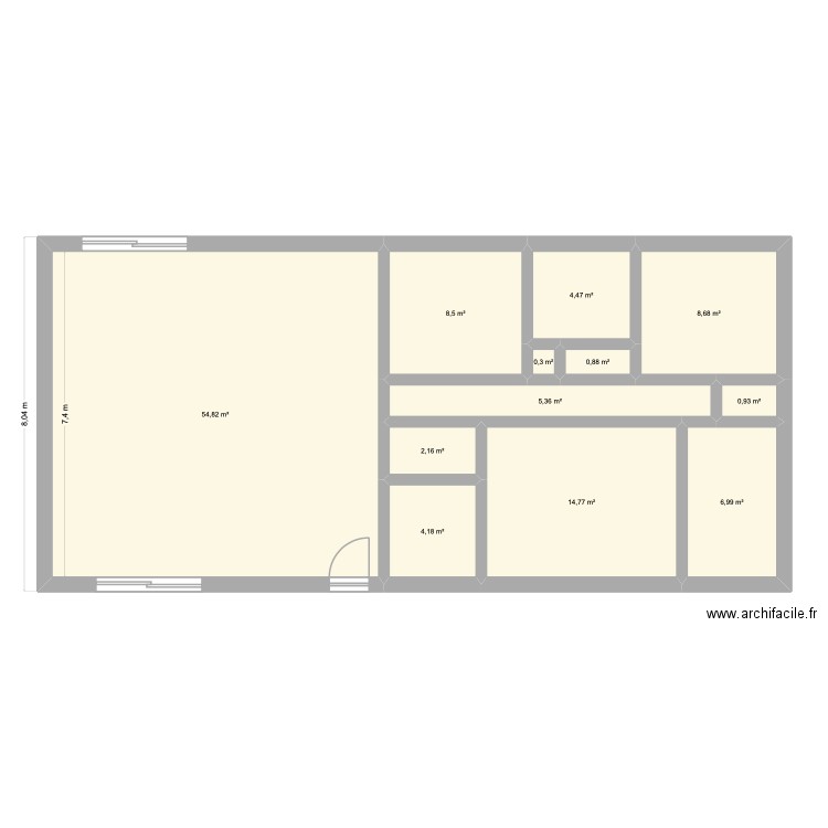 idee. Plan de 12 pièces et 112 m2