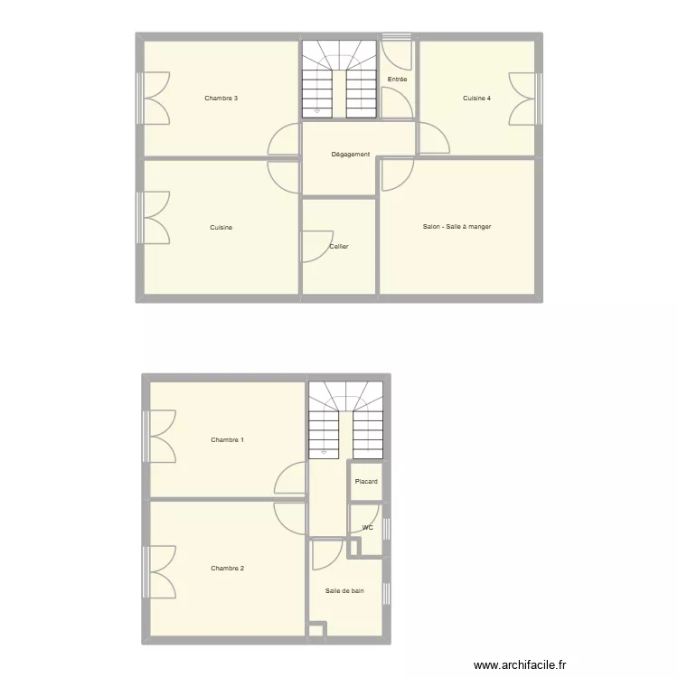 Croquis RAYNIER. Plan de 16 pièces et 112 m²
