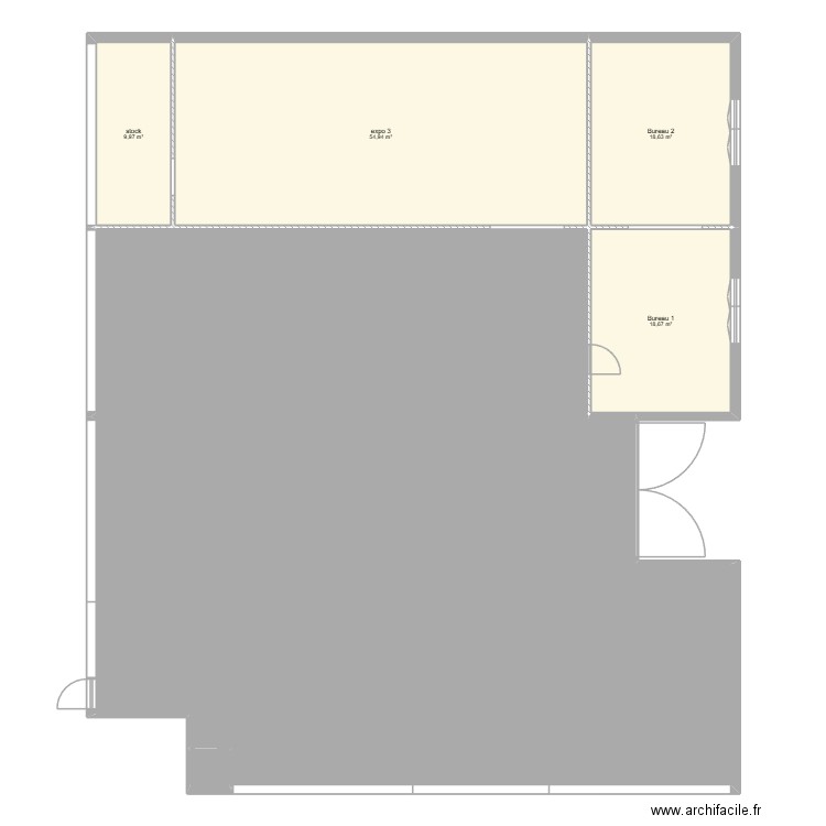 plan restaurant la petite halte avant travaux. Plan de 7 pièces et 321 m2