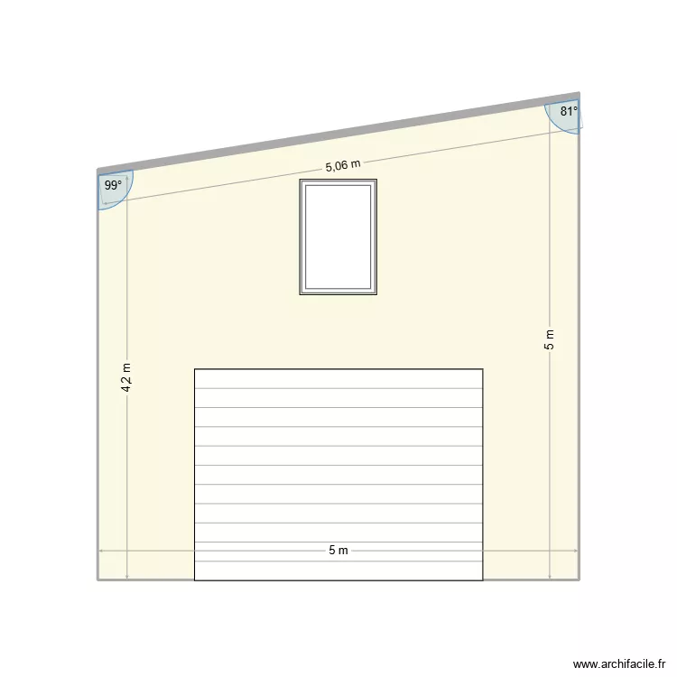 Fa&ccedil;ade NORD Entr&eacute;e Garage1. Plan de 