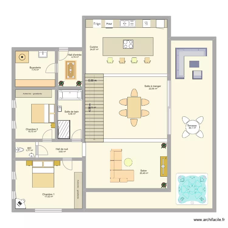 Plan 1er Lierneux. Plan de 12  et 170 m²