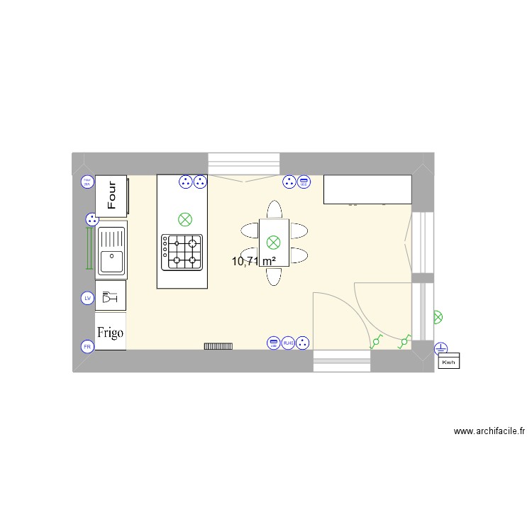 cuisine. Plan de 0 pièce et 0 m2
