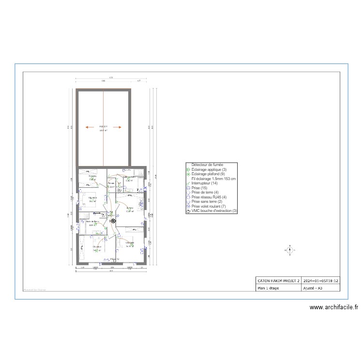 HAKIM ETAGE ELEC. Plan de 0 pièce et 0 m2