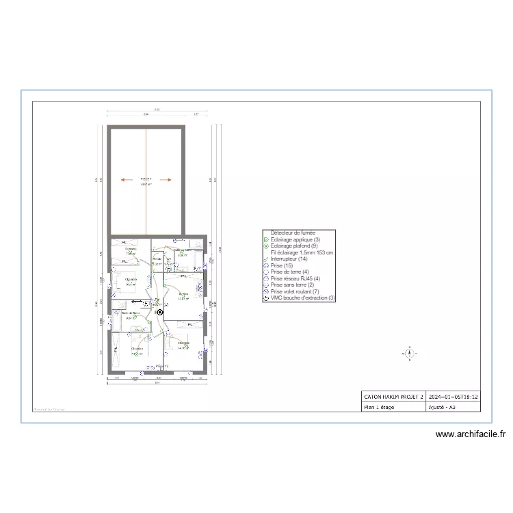 HAKIM ETAGE ELEC. Plan de 