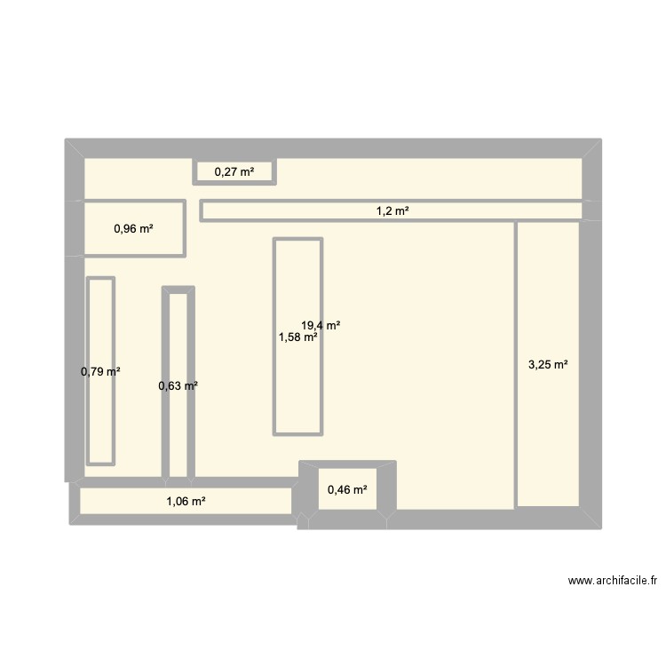 PLAN TABAC. Plan de 10 pièces et 33 m2