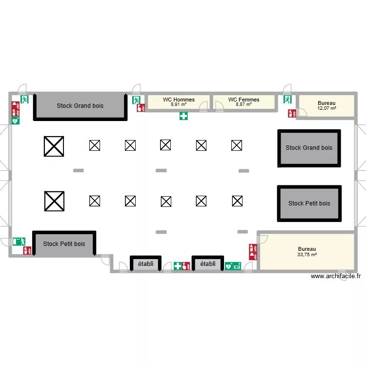 PLAN de l'atelier. Plan de 
