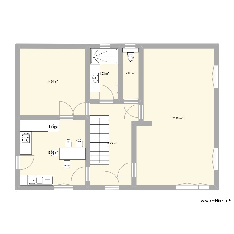 masion_krut. Plan de 6 pièces et 78 m2