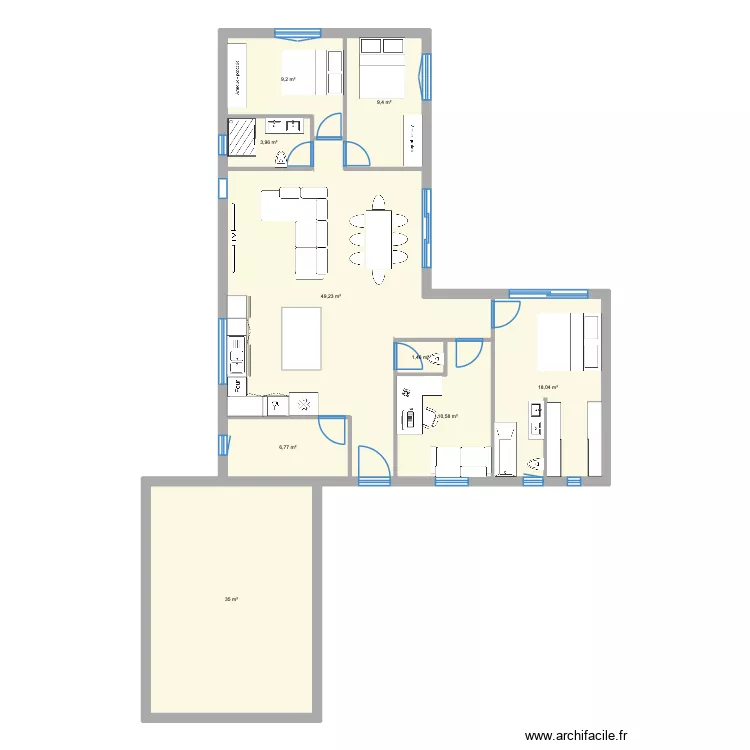 plan savignac 1.1. Plan de 9  et 144 m²