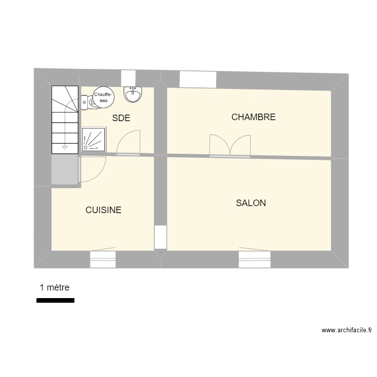 JASMIN 4 R+2 G. Plan de 5 pièces et 31 m2