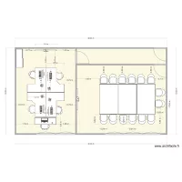 Dimensions et surfaces open space et salle de r&eacute;union