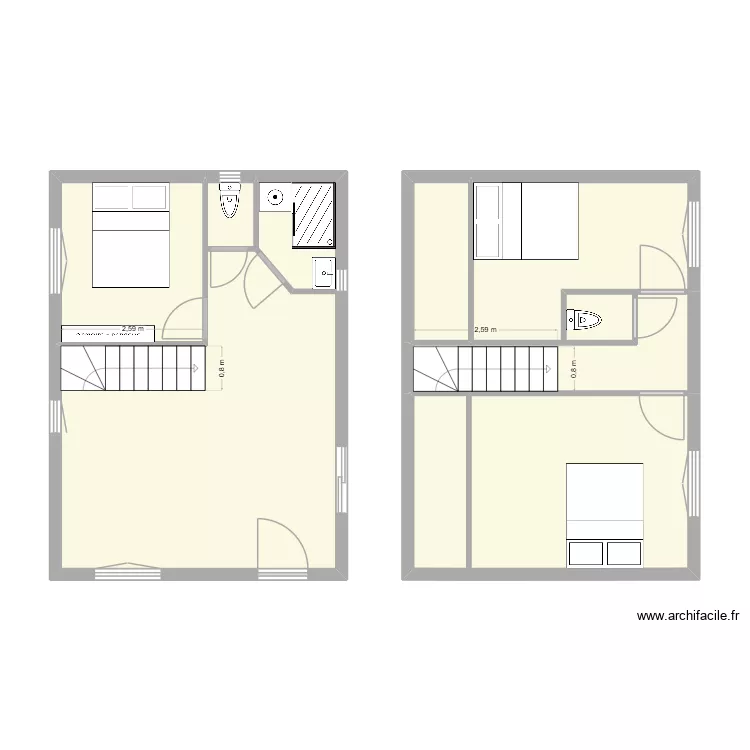 modif plan 1. Plan de 10  et 67 m²