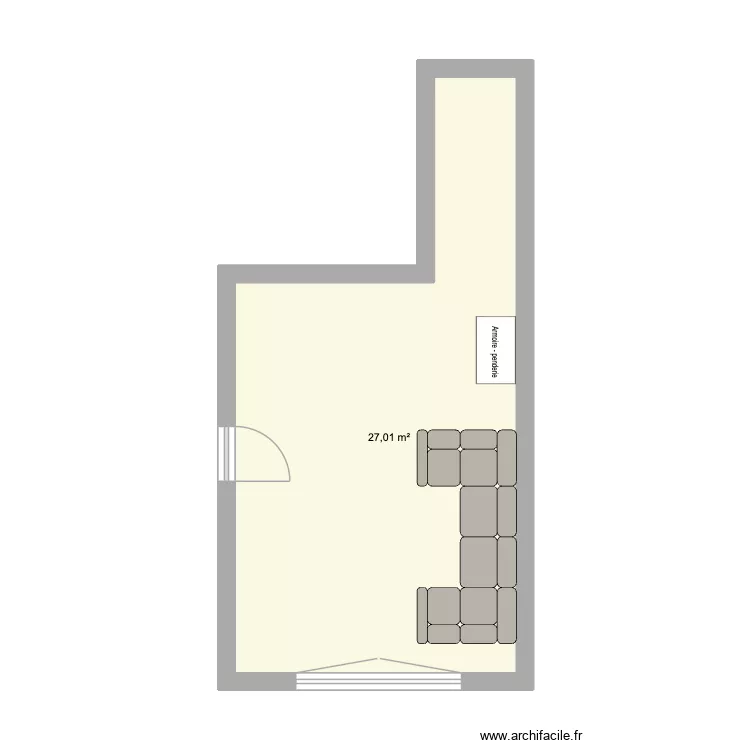 Salon theophile sueur. Plan de 1  et 27 m²