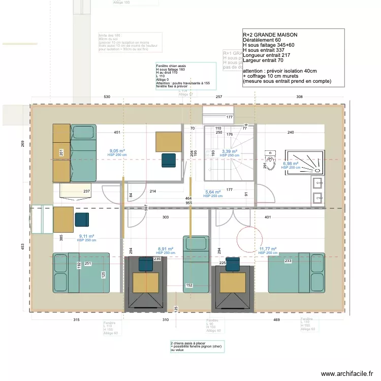 AMGT2 PETIT ET GRANDE MAISON Pertuis Mitaine 29092026. Plan de 19 Pièces et 231 m²