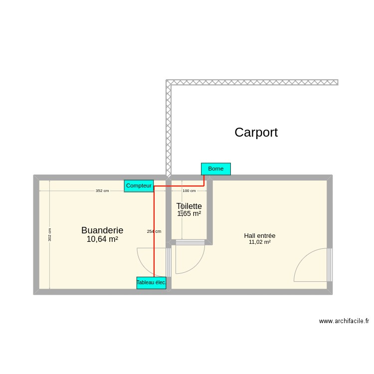Borne électrique. Plan de 0 pièce et 0 m2