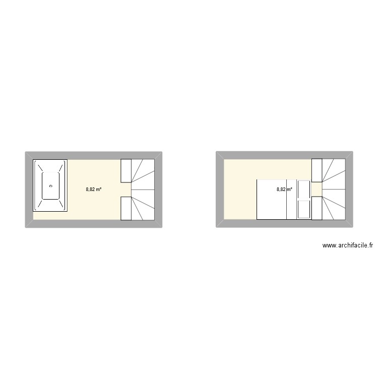 cabane brem under trees. Plan de 2 pièces et 18 m2