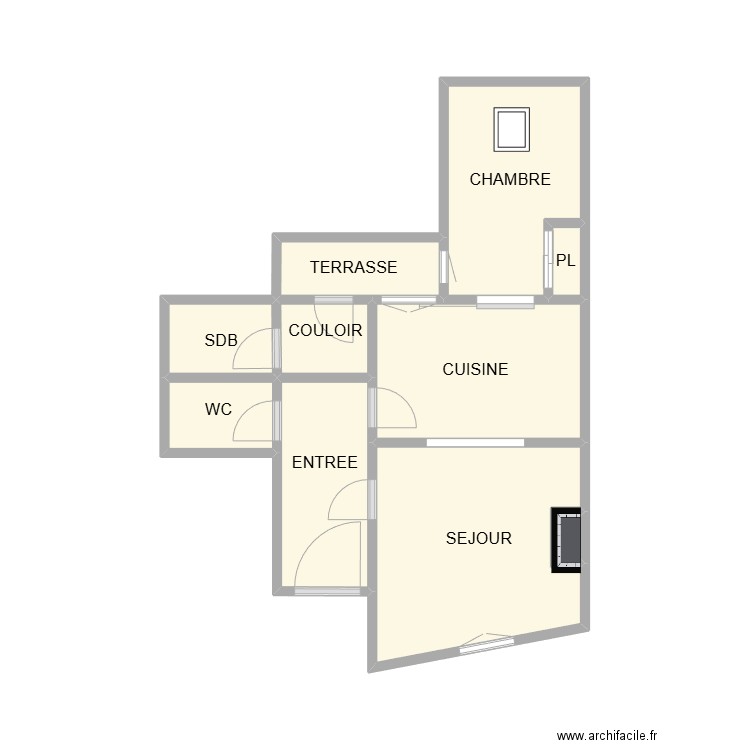 PLAN RDC UCHAUD COUSIN AM. Plan de 10 pièces et 21 m2