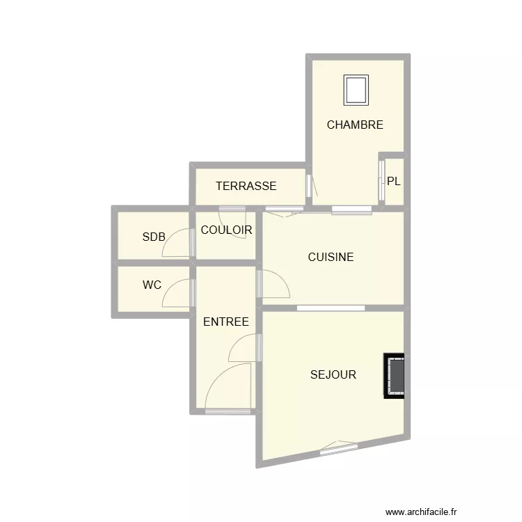 PLAN RDC UCHAUD COUSIN AM. Plan de 