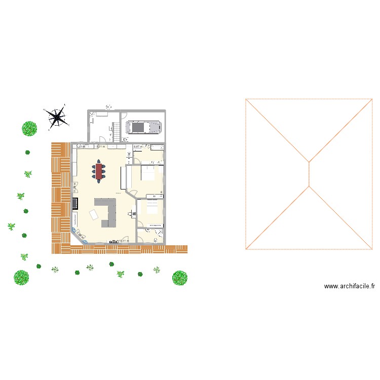 006. Plan de 1 pièce et 155 m2