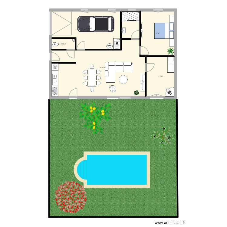 tpatelier. Plan de 5 pièces et 102 m2