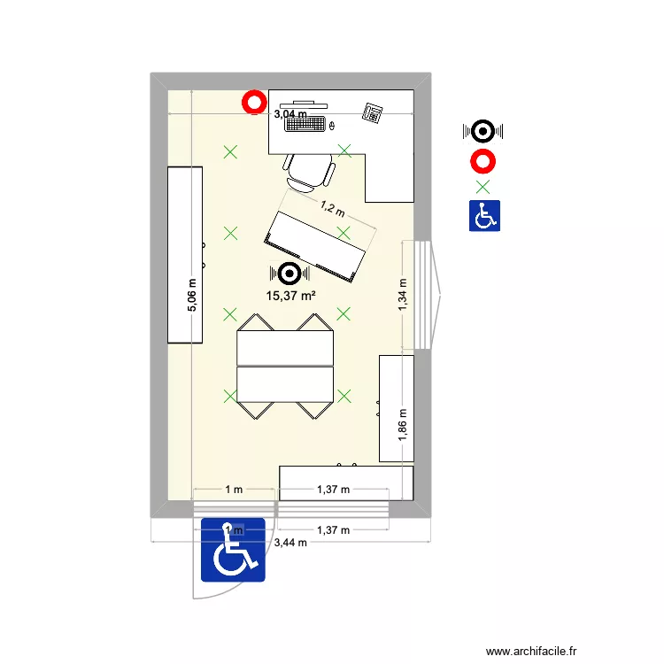 plan erp. Plan de 1  et 15 m²