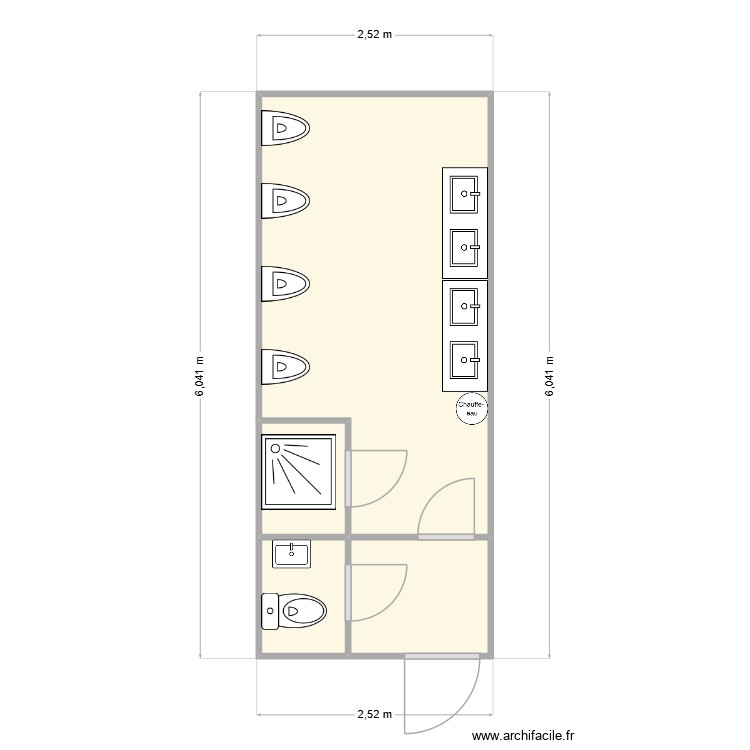 SANITAIRE ECOLE MATERNELLE. Plan de 0 pièce et 0 m2